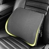 TISHIJIE Lumbar Support Pillow for Car, Lower Back Support for Driving Seat Memory Foam Lumbar Pillow for Office Chair - Back Pain Relief for Car Seat, Wheelchair (Dark Gray)