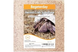 Begeterday Natural Premium Sphagnum Moss Fiber Substrate for Hermit Crab, Ideal Accessories for Hermit Crab Tanks, Great for Mixing with Hermit Crab Sand