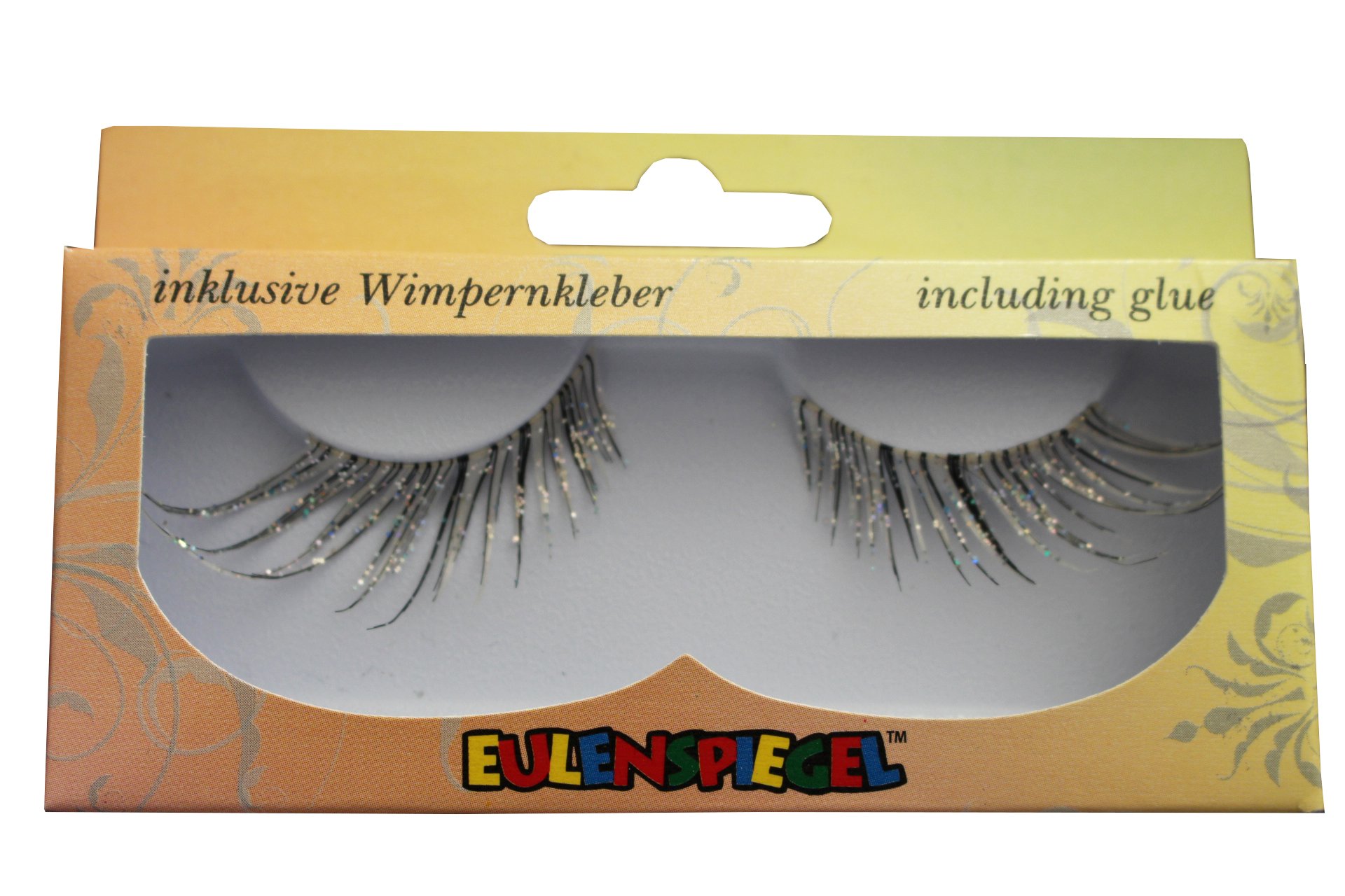 Eulenspiegel 11007837 Cabaret Silver Eye Lashes, Men, Women, Boys Girls