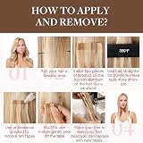 GOO GOO Tape in Hair Extensions 22in 50g 20pcs Real Remy Balayage Ash to view 4