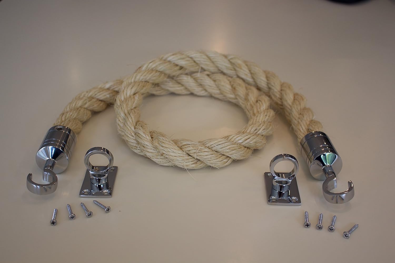 1 Mtr Decking Rope System 2 End Hooks & Fixing Plates Amazon.co.uk