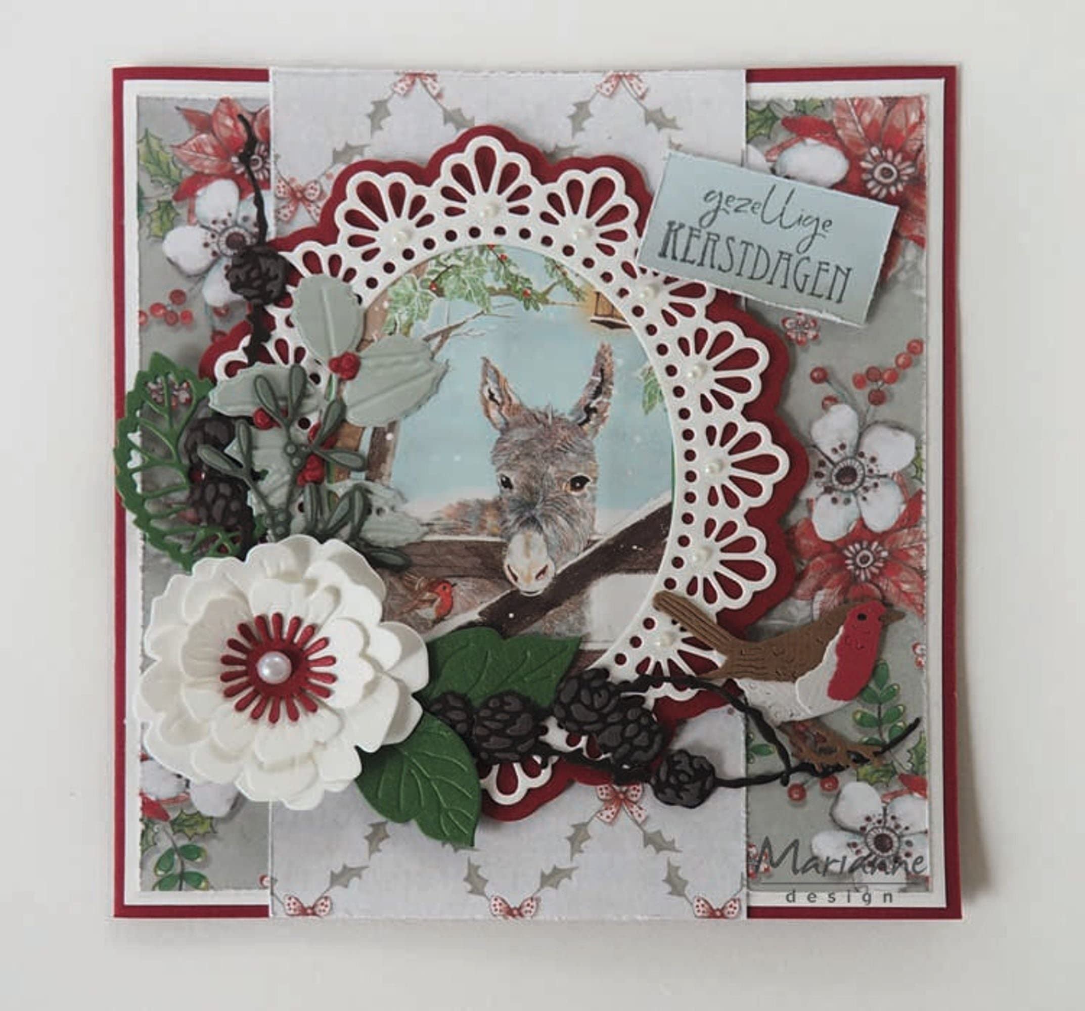 Marianne Design LR0550 Creatables Cutting and Embossing Stencils, Larch Branch, for Paper Craft Projects, Metal, Light Blue, 2.1 x 11.2 cm