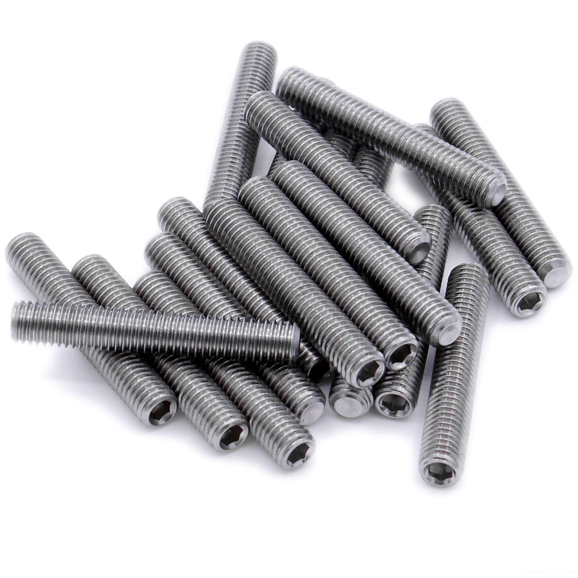 M8 (8mm x 8mm) Hex Socket Grub Screw (Cup Point) - Stainless Steel (A2) (Pack of 20)
