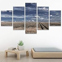 SIGNWIN 5 Panel Canvas Wall Art Modern Art Country Dramatic Global Landscape Multicolor Photography for Home Decorations Ready to Hang - 60