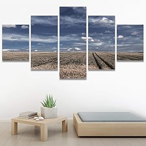 SIGNWIN 5 Panel Canvas Wall Art Modern Art...