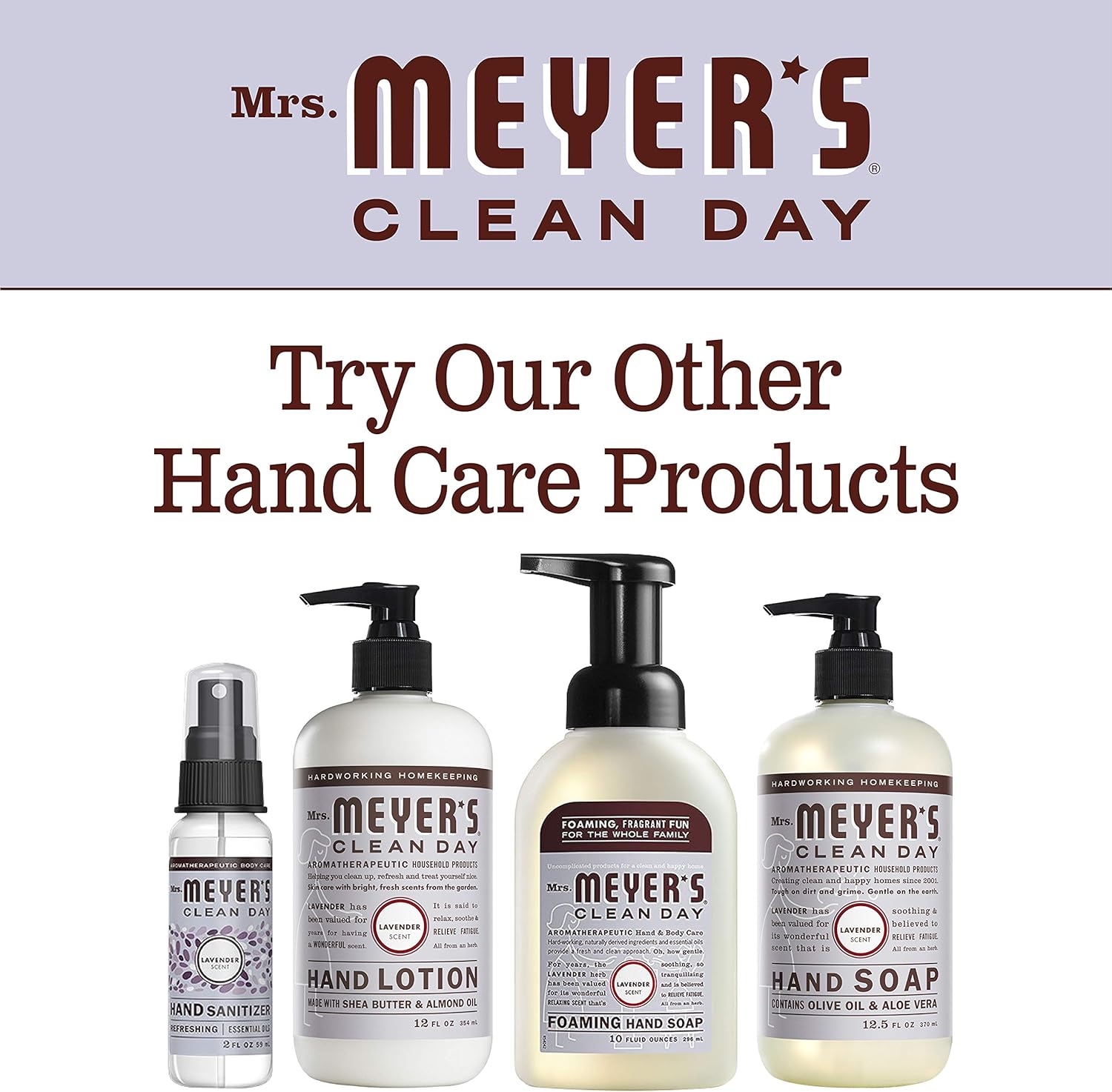 Mrs. Meyer's Clean Day Liquid Hand Soap, Cruelty Free and Biodegradable Formula, Lavender Scent, 12.5 Oz- Pack of 3: Health & Personal Care
