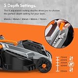 VonHaus 1800W Electric Lawn Mower 430mm 52L Bag 5 Heights Foldable Handle view 4