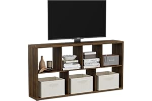 Jpiziso 7 Cube Storage Organizer, Cube Shelf with Heavy-Duty Thick Boards, 25.12" L x 9.37" W x 48.74" H, Smooth Easy-Clean P