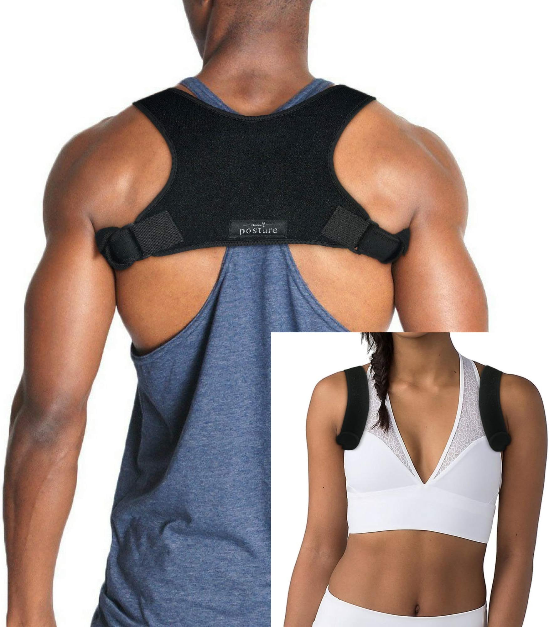 Discreet Posture Corrector for Men and Women That Provides Gentle Clavicle and Shoulder Support, Prevents Slouching and Alleviates Upper Back and Neck Pain | Size XL/XXL