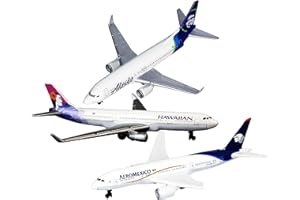 Daron Hawaiian Airlines, Alaska Airlines & AeroMexico Die-cast Planes Matty's Toy Stop Set Bundle - 3 Pack