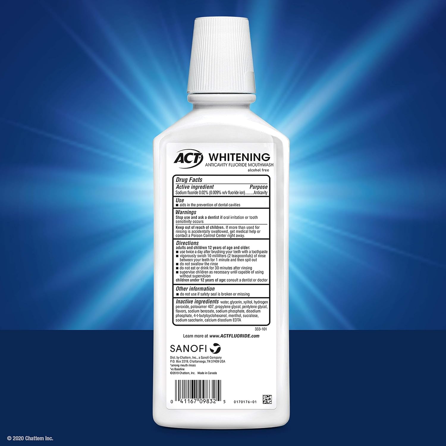 ACT Anticavity + Whitening Rinse, 16.9 Ounce: Health & Personal Care