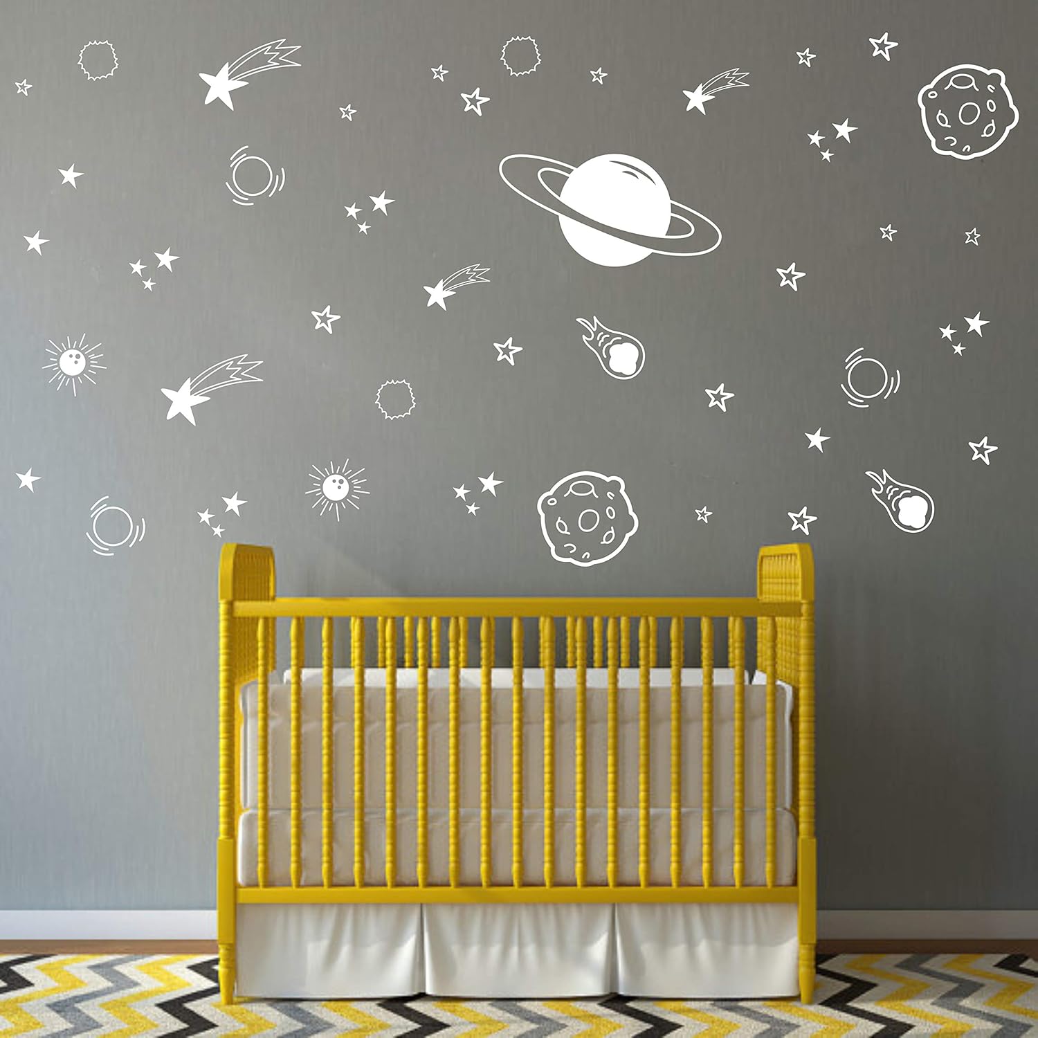 outer space baby room decor