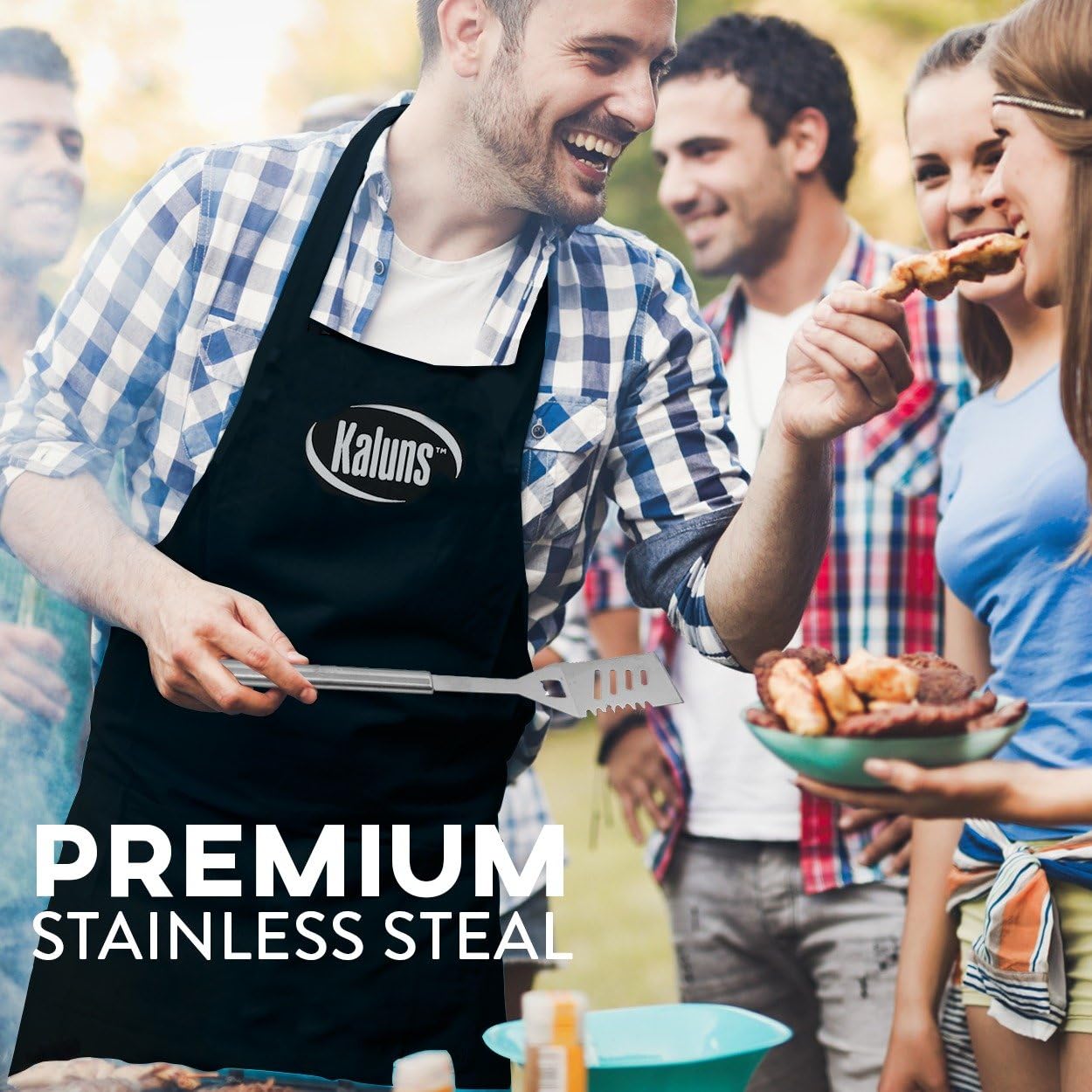 Deluxe Grill Set, Grill Accessories, 21 Piece Grilling Set, Heavy Duty Stainless Steel BBQ Tools Professional Grilling Accessories : Garden & Outdoor