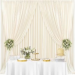 50ft x 10ft Wrinkle Free Champagne Wedding Backdrop