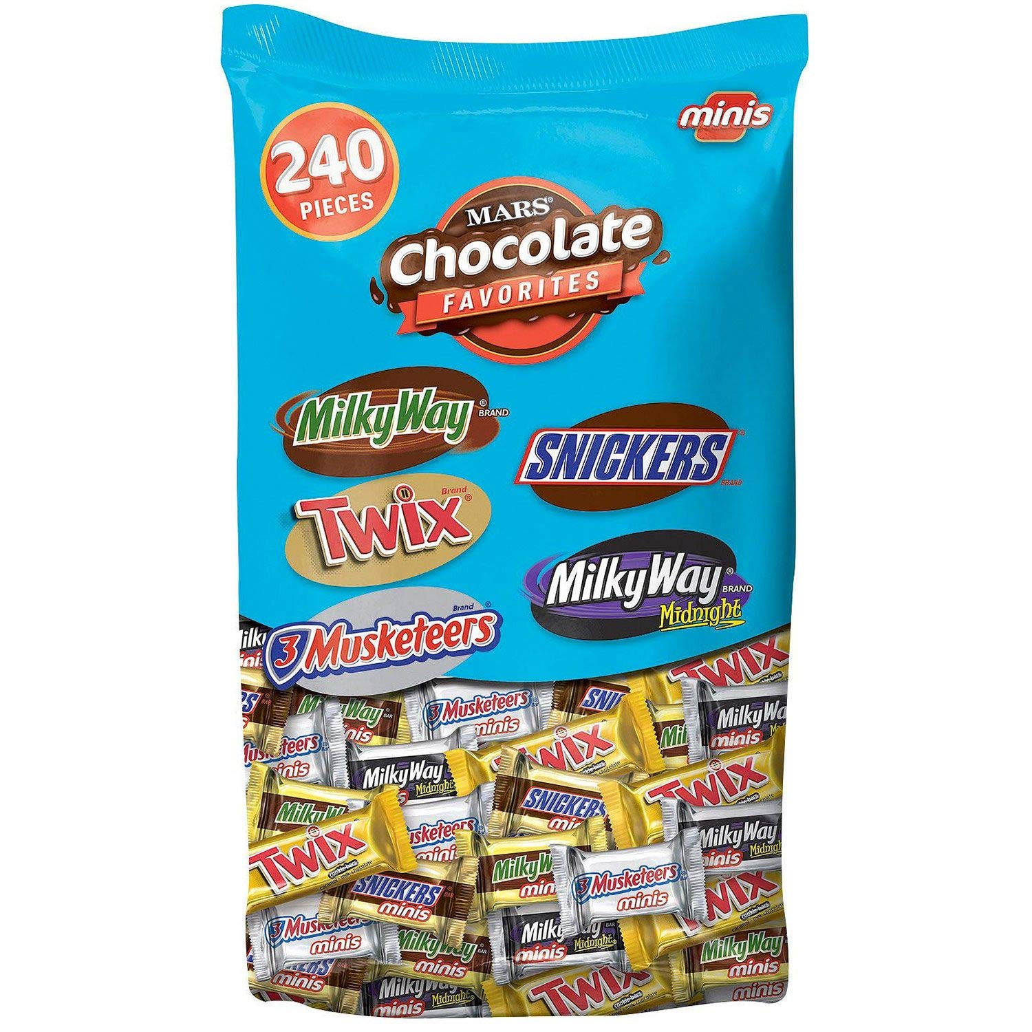 Mars Chocolate Favorites, Minis, 240 Count (Pack of 1)