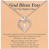 UPROMI Cross Necklace for Girls Back to School Gifts for Girls Baptism First Communion Confirmation Graduation Gifts