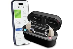 SONIFY HEARING Mach II Pro Wireless OTC Hearing Aids for Seniors | Rechargeable | Stream Calls | Bluetooth for iOS Android |Nearly Invisible |USA Customer Service | FSA HSA eligible (Beige)