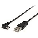 StarTech.com Mini USB Cable - A to Right Angle Mini B - 6 Feet (USB2HABM6RA)