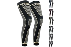 SKDK Full Leg Sleeves Long Compression Leg Sleeve Knee Sleeves Protect Leg, for Man Women Basketball, Arthritis Cycling Sport Football, Reduce Varicose Veins and Swelling of Legs