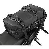 abamita Rhinowalk Motorcycle Tail Bag Waterproof Motorbike Side Bag 15L Motor Saddle Pannier Bag Rear Rack Trunk Professional Motor Accessories-Black