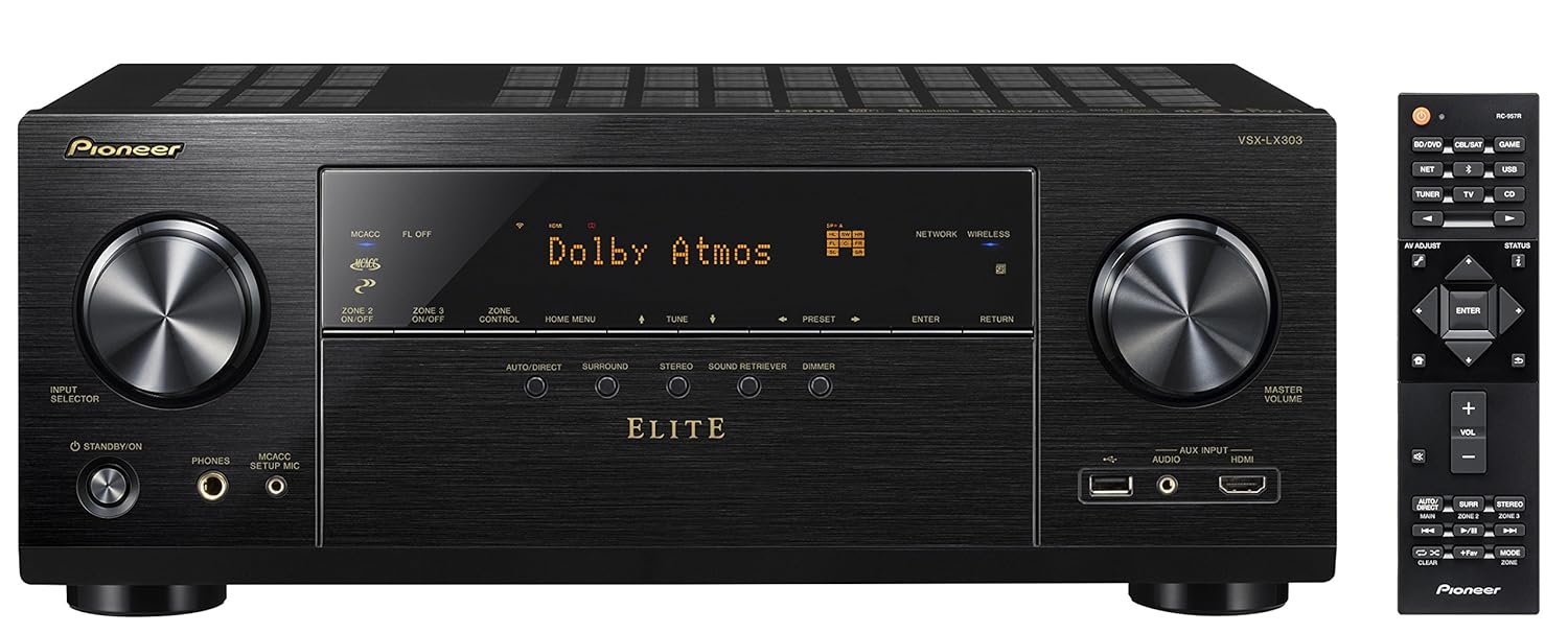 Pioneer VSX-LX303 9.2 Channel 4k UltraHD Network A/V Receiver Black