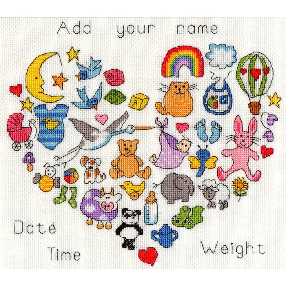 Bothy Threads Baby Heart Counted Cross Stitch Kit