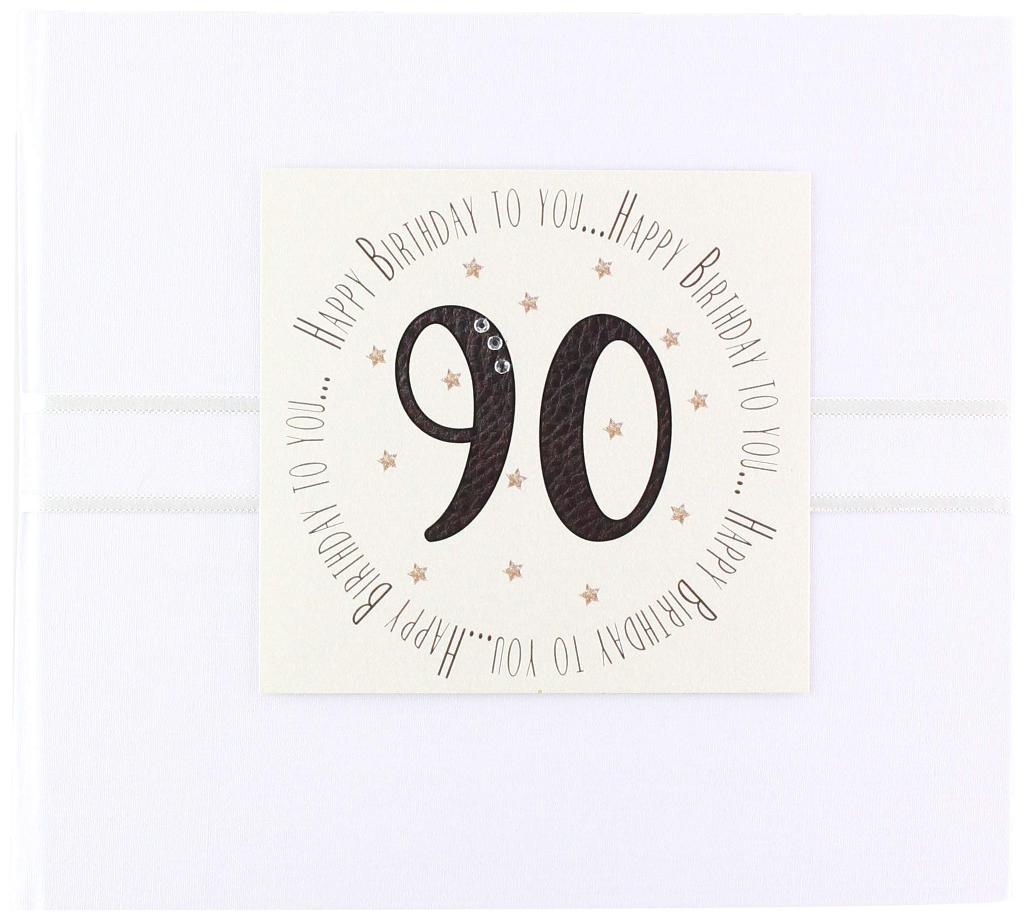 White Cotton Cards ‘Happy Birthday to You, 90' Guest Book (MTGA18G)