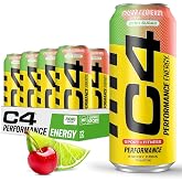 C4 Performance Energy Drink with Zero Sugar, Cherry Limeade, 12pk | 200mg caffeine and performance ingredients deliver explosive energy, endurance and focus.