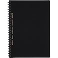 Kokuyo Spiral Graph Notebook, 8.3'' x 5.8'' Business Journal A5 Soft Ring Notebooks with 5mm Grid Ruled, 70 Perforated Sheets, Black 1 Subject Notebook, Note Taking for Work.Japan Import(SU-SV437S5-D)