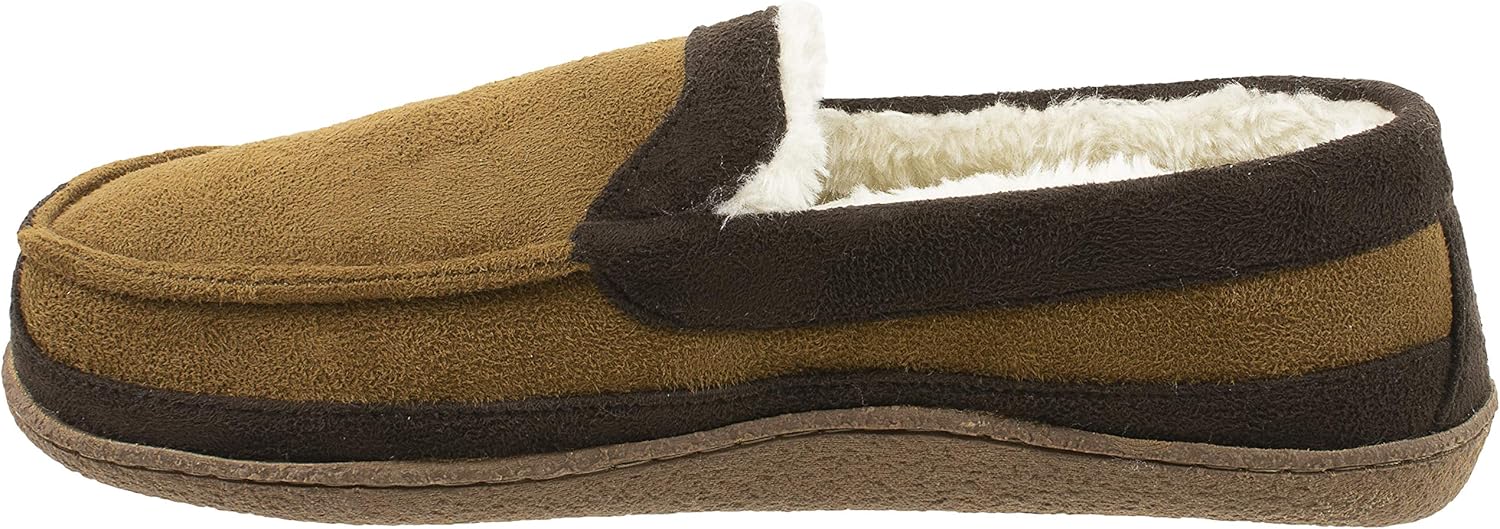 | IZOD Men's Classic Two-Tone Moccasin Slipper, Winter Warm Slippers with Memory Foam, Size 8 to 13 | Slippers