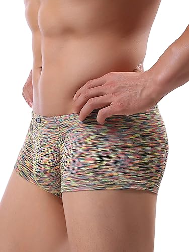 iKingsky Men's Stretch Boxer Briefs Underwear Sexy Low Rise Men