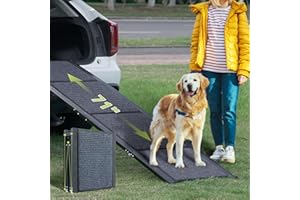 MOPHOTO Dog Ramp for Car, 71'' L x 20'' W Portable Pet Ramp with Non-Slip Surface for Small & Medium Dogs to Get in Car, SUV 