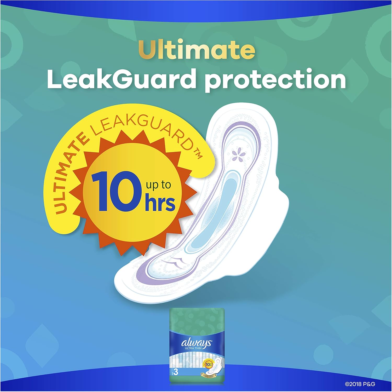 ALWAYS Ultra Thin Size 3 Extra Long Super Pads With Wings Unscented, 38 Count: Health & Personal Care