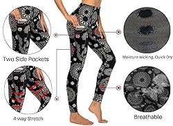 Cerburny Women's High Waisted Yoga Pants with
