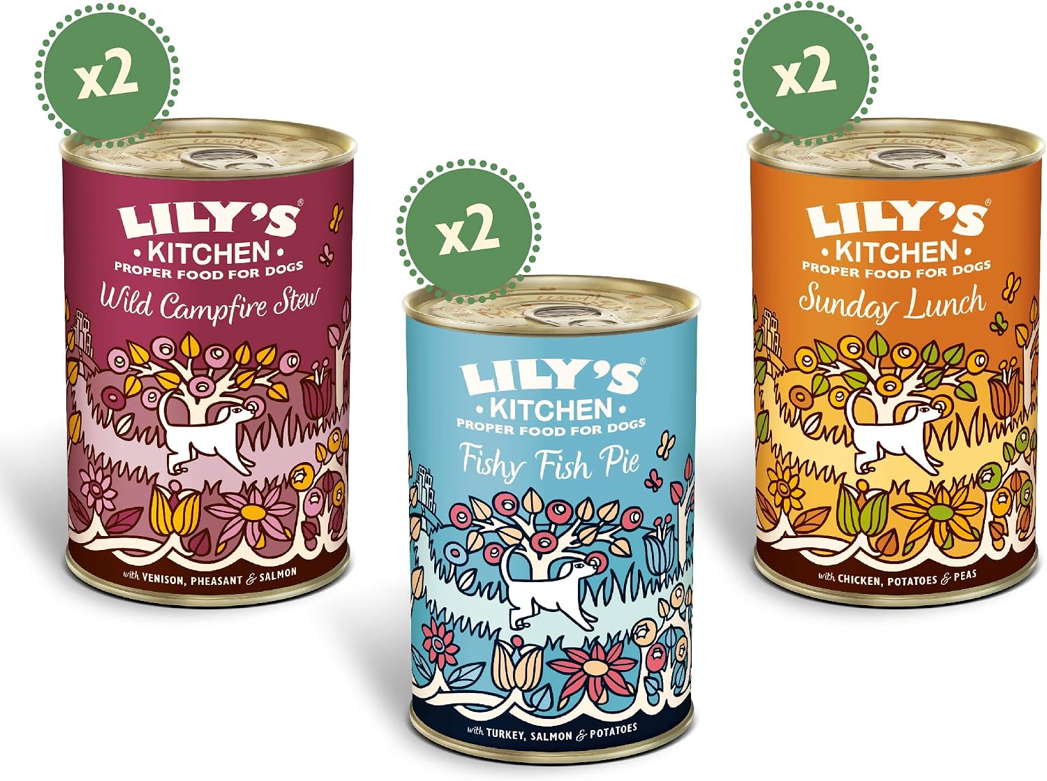 Lily's Kitchen Natural Adult Wet Dog Food Tins Grain-Free Recipe Variety Pack 6 x 400g, Cereal Free, 400 g (Pack of 6) - Image 3