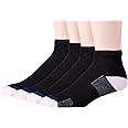 Medipeds Women's Diabetic Quarter Socks with Nanoglide, 4 Pack