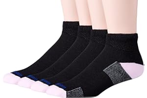 MediPeds Women's Diabetic Quarter Socks with Nanoglide, 4 Pack