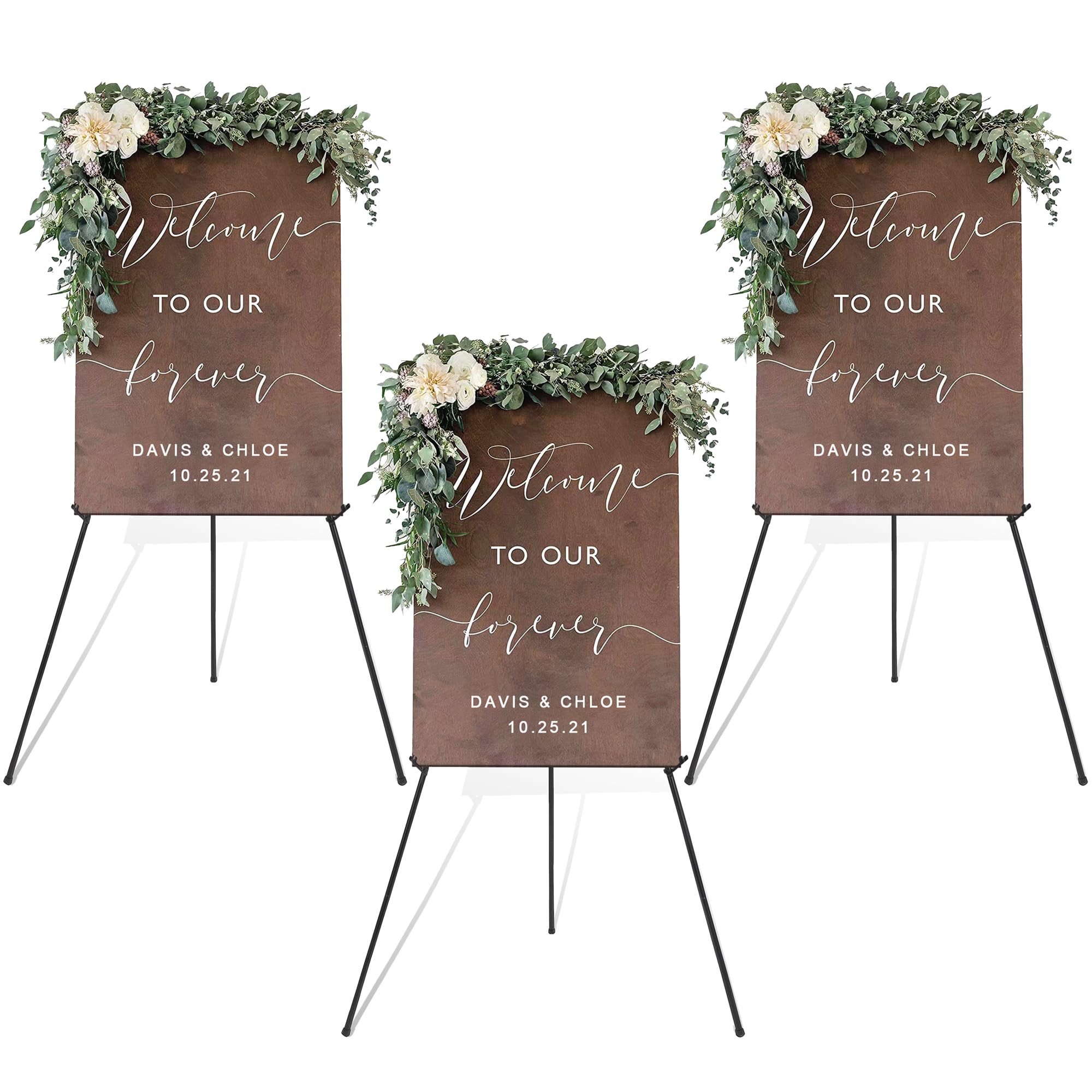 Photo 1 of *USED*
DANMO Easel Stand for Wedding Sign Poster 63'' Instant Display Easel for Floor Adjustable Metal Art Easel Black 3 Pack
