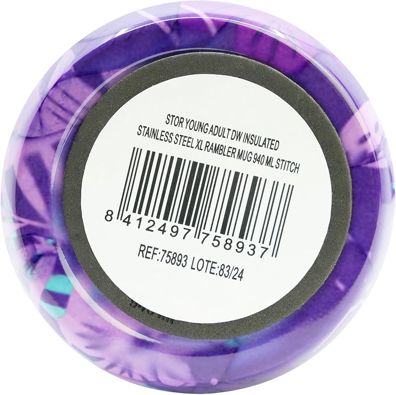 Garrafa de água em aço inoxidável Stitch 665ml - tampa hermética com pega, resistente para viagens escolares desportivas