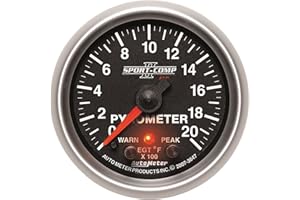 Auto Meter 3647 2-1/16" 0-2000 F Full Sweep Electric Pyrometer E.G.T. (Exhaust Gas Temperature)