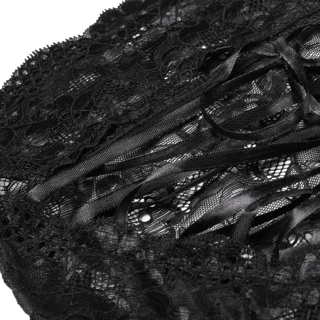 Vividy Women Sexy Hollow Floral Lace G-String Briefs Panties Thongs Lingerie Underwear Knickers Thongs Black