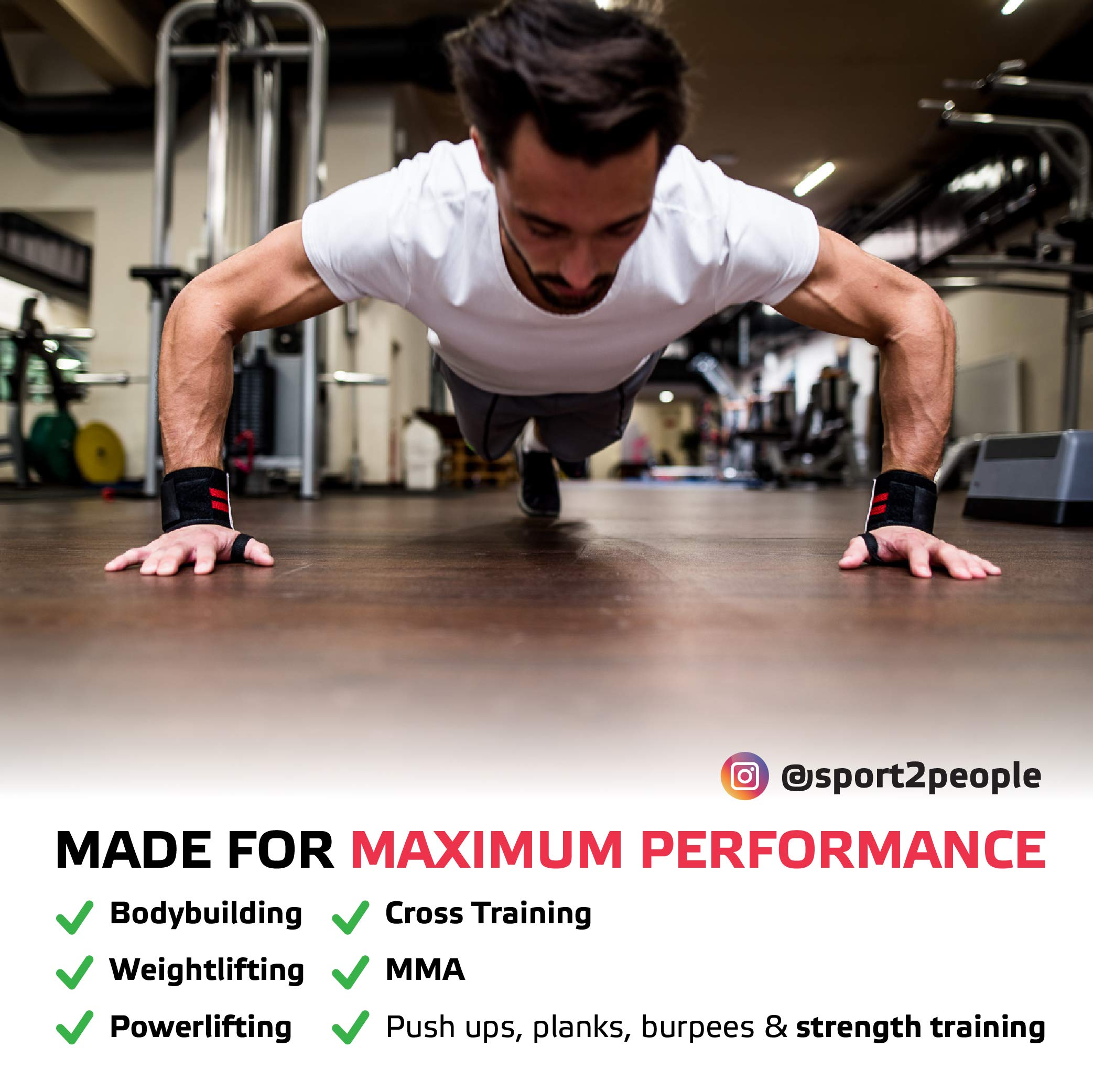 Weight Lifting Crossfit Wrist Wraps Equipment - 18\