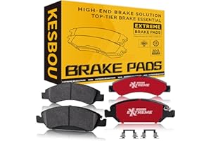 KESBOU Carbon Fibre Front Brake Pad Compatible With 2013 2014 2015 2016 2017 2018 2019 Ford Escape; 2013-2018 Focus