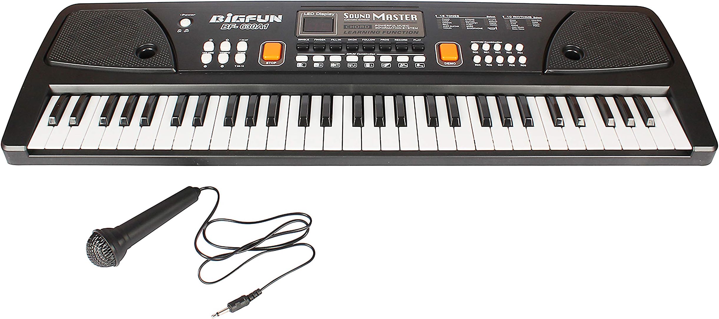 Planet of Toys 61 Keys Electronic Keyboard with Record and Digital Display and Mike