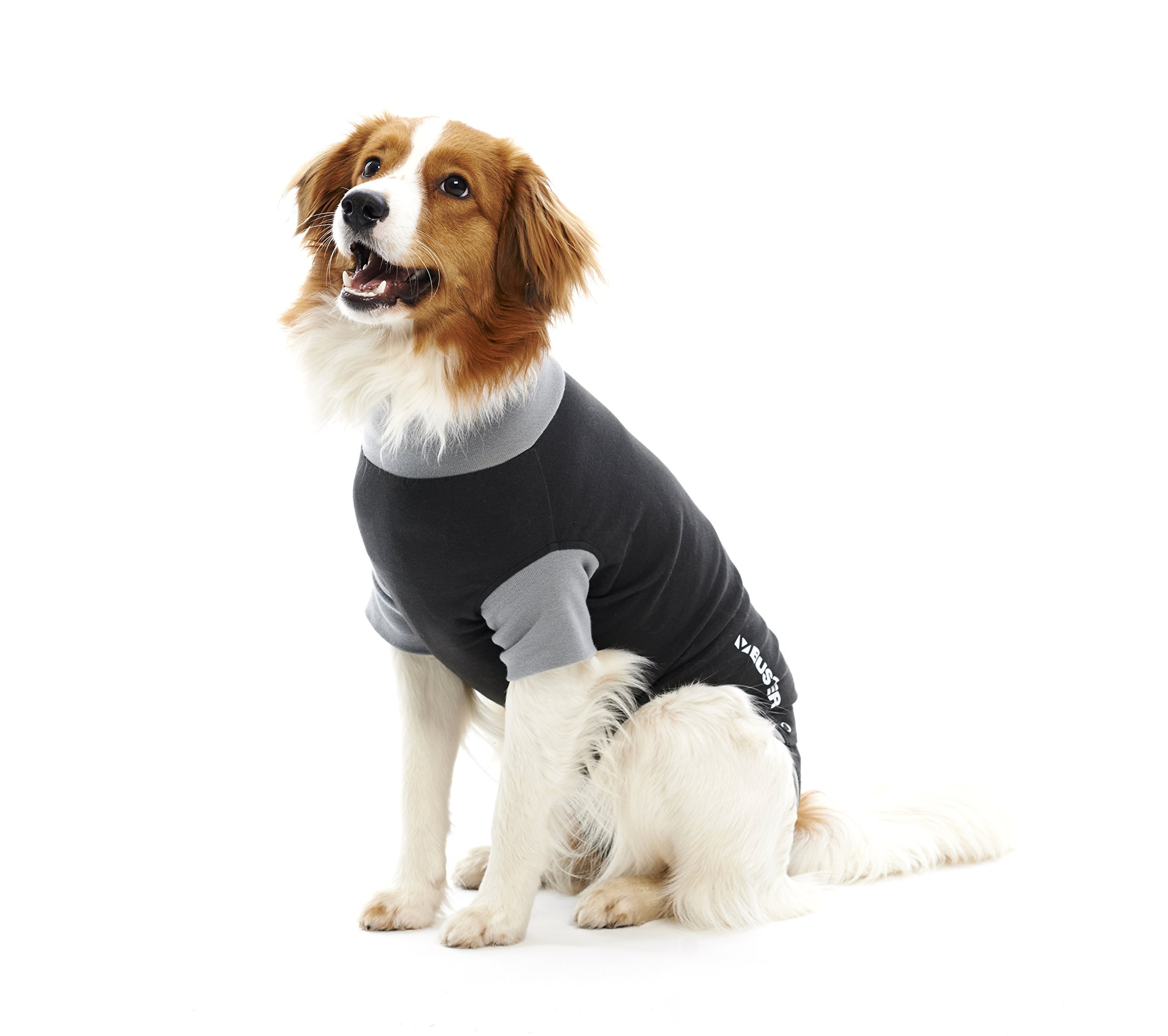 Buster Classic Body Suit for Dogs, XX-Small, Black/Grey