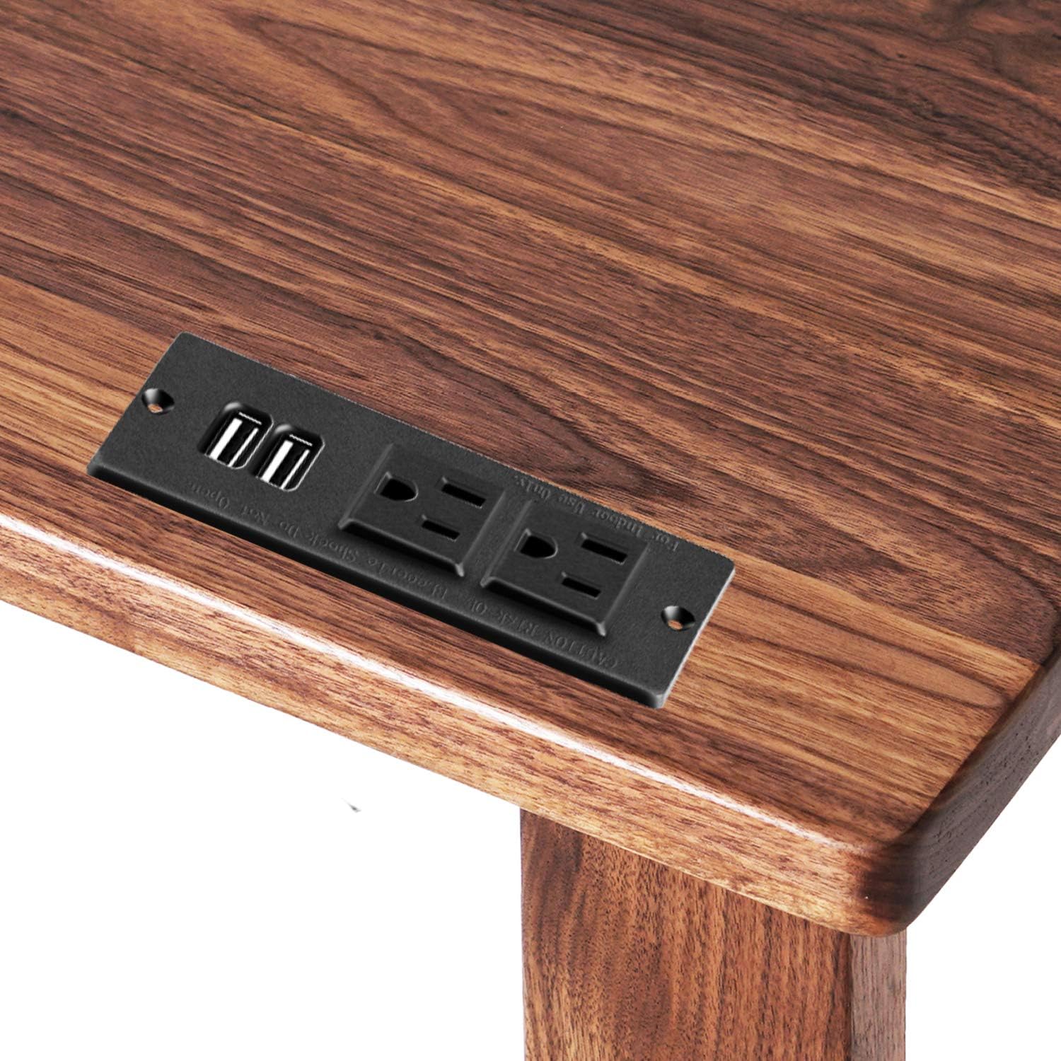 Conference Recessed Power Strip Socket 9.8Ft Cord, Desktop Power Grommet Power Strip with 2-Outlet & 2 USB Ports - - 