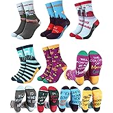 Geyoga 5 Pcs City Travel Souvenirs Socks Christmas Novelty Souvenirs Gifts Texas Italy New Orleans Socks for Christmas