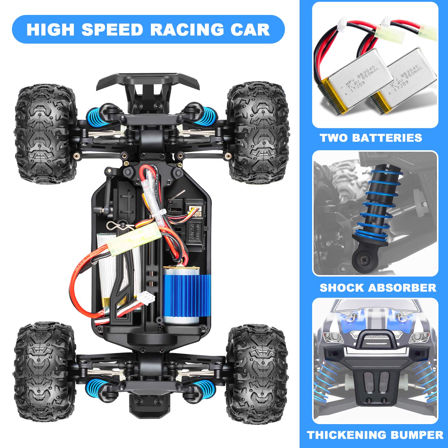IMDEN Remote Control Car, Terrain RC Cars, Electric Remote Control Off Road Monster Truck, 118