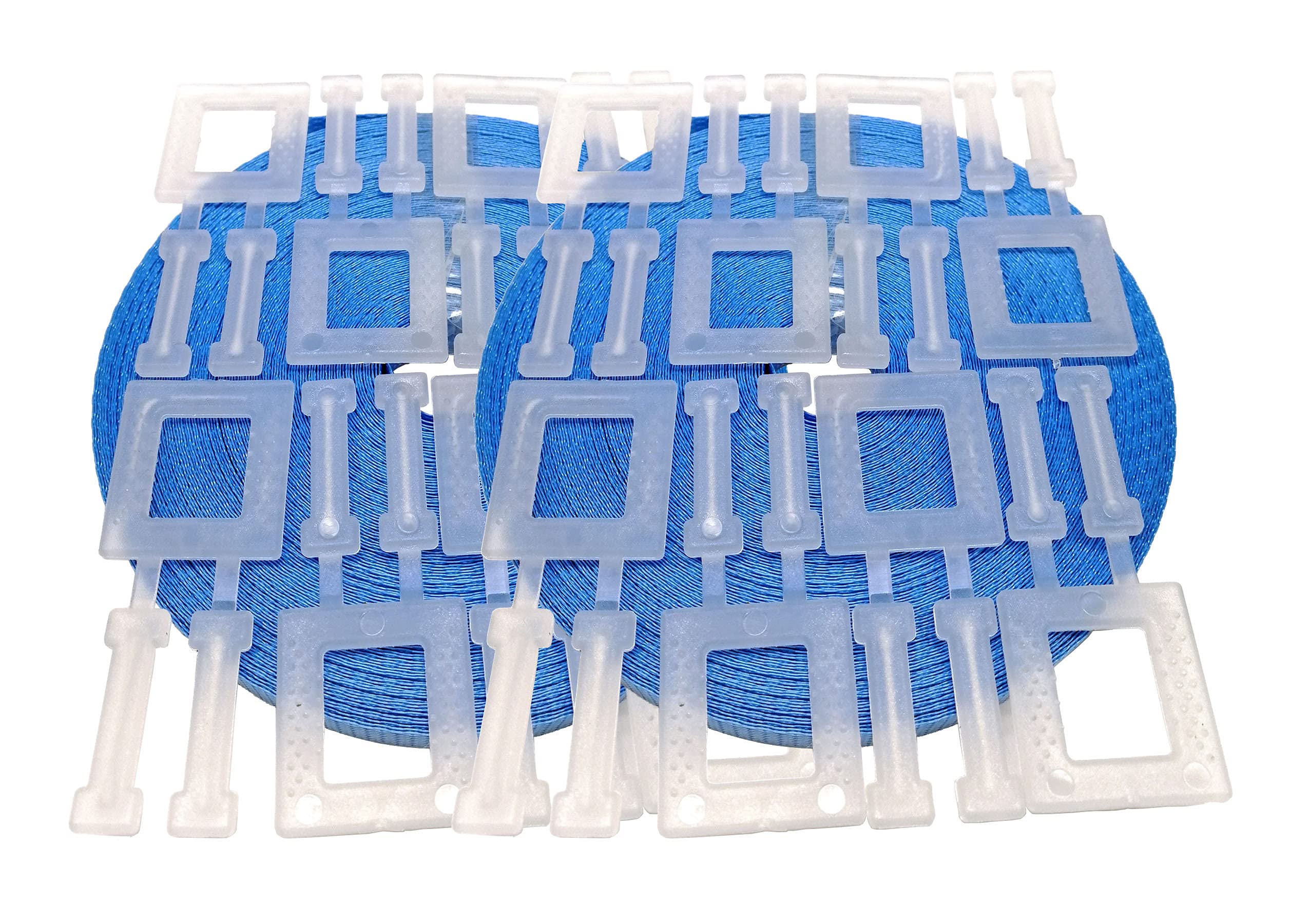 Pallet strapping kit Blue 20m x 12mm with 8 plastic buckles, 2 pack