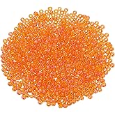 uxcell 2000 Pcs Glass Seed Beads Bulk, 2mm Mini Glass Bugle Beads for DIY Earrings, Necklaces, Bracelets, Jewelry Making, Orange